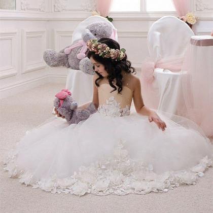 Custom Made Girl Beauty Dresses Kids Bridesmaid..