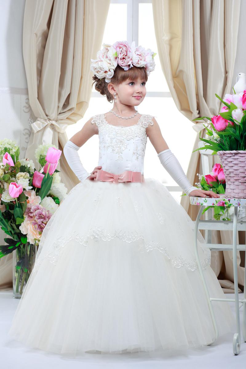 Custom Made Toddler Ball Gown Party Evening Gowns Formal Girl Dresses