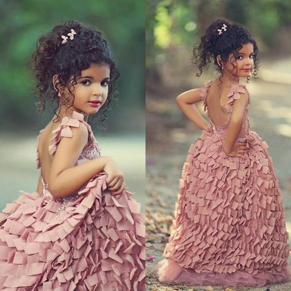 Amazing Pageant Dress Cupcake For Girls Primera Comunioin Long Flower ...