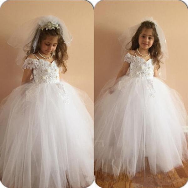 white puffy dresses for toddlers