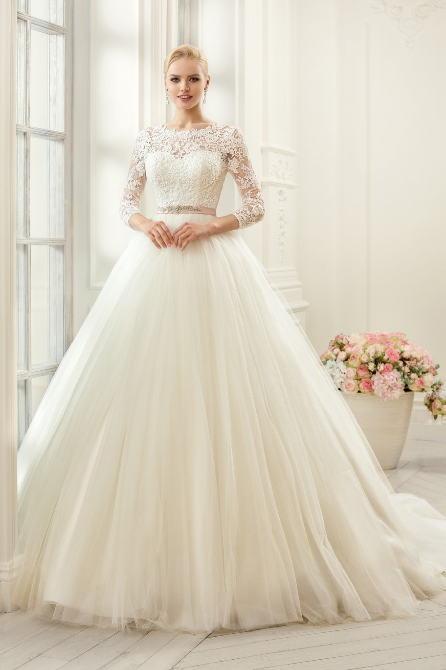 Gorgeous Bridal Dress Long Princess Wedding Dress With Sleeve On Luulla