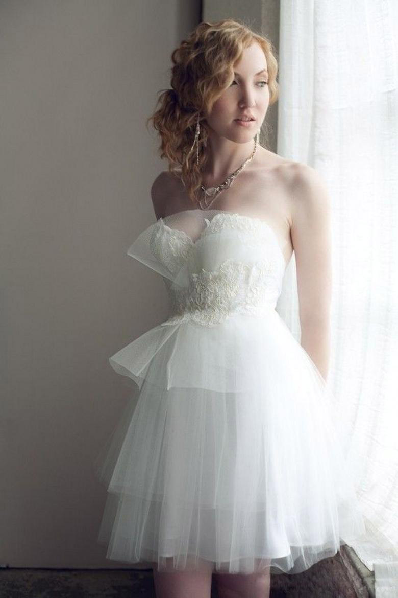Short Formal Robe 2018 Handmade Short Formal Women Beach Wedding Dress,vintage Robe De ...